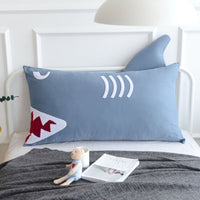 HKM-613395 Nordic Style Cartoon Square Back Bedside Cushion in Various Animal Designs - Cotton Fill, 110x60CM & 150x60CM