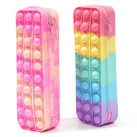 HKM-613459 Silicone Heart Pop Fidget Pencil Case - Vibrant and Durable Pencil Pouch