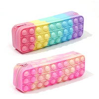HKM-613459 Silicone Heart Pop Fidget Pencil Case - Vibrant and Durable Pencil Pouch
