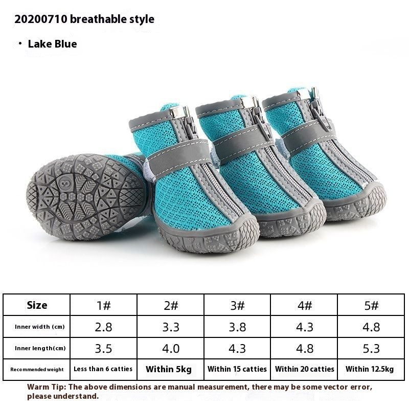 HKM-6135229 Waterproof Breathable Non-Slip Dog Shoes for Winter & Outdoor Adventures