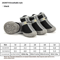 HKM-6135229 Waterproof Breathable Non-Slip Dog Shoes for Winter & Outdoor Adventures