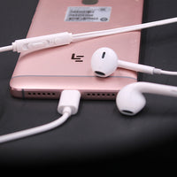 HKM-613523 Wired Type-C In-Ear Headset with Microphone and Volume Control - Available in White, Black, and Pink