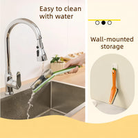 HKM-6135869 3-in-1 Multifunctional Detachable Cleaning Brush with Hard Bristle, Tweezer & Scraper for Home Use