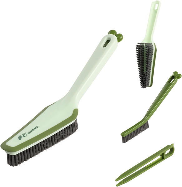 HKM-6135869 3-in-1 Multifunctional Detachable Cleaning Brush with Hard Bristle, Tweezer & Scraper for Home Use