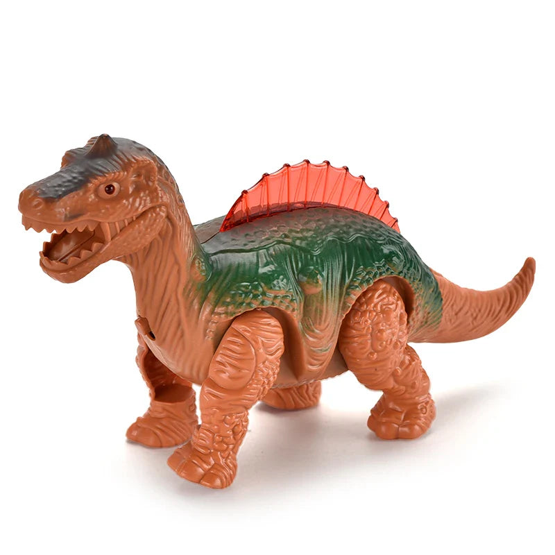 HKM-613587 Electric Walking Dinosaur Toy with Light and Music for Kids Ages 2-4 - 23cm Model