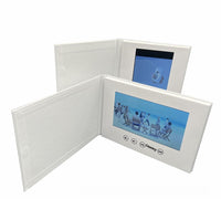 HKM-613651 Blank 7-Inch Greeting Card Video Book - White Hardcover Japanese Style Coated Paper