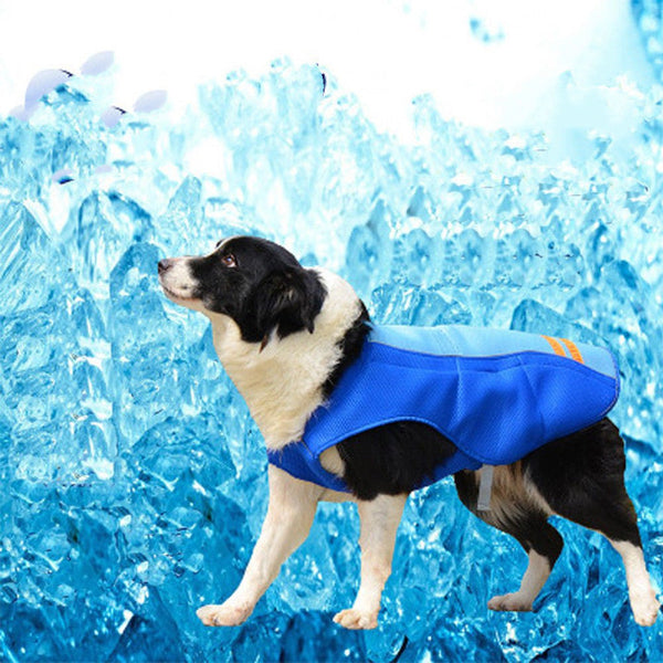 HKM-6136765 Cooling Vest for Dogs - Lightweight Polyester Sun Protection, Available in Multiple Sizes and Colors