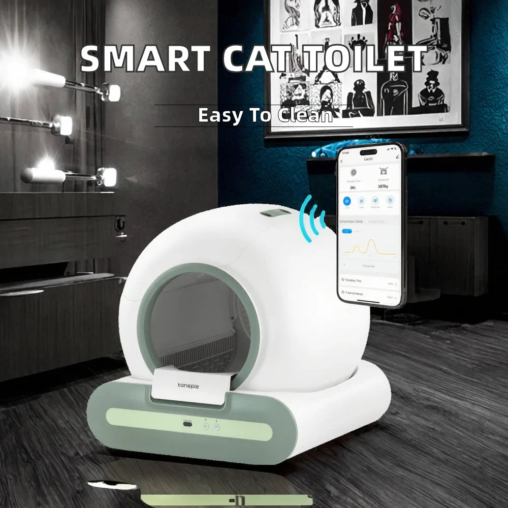 HKM-613779 Automatic Self-Cleaning 70L Plastic Cat Litter Box with Eco-Friendly Enclosure