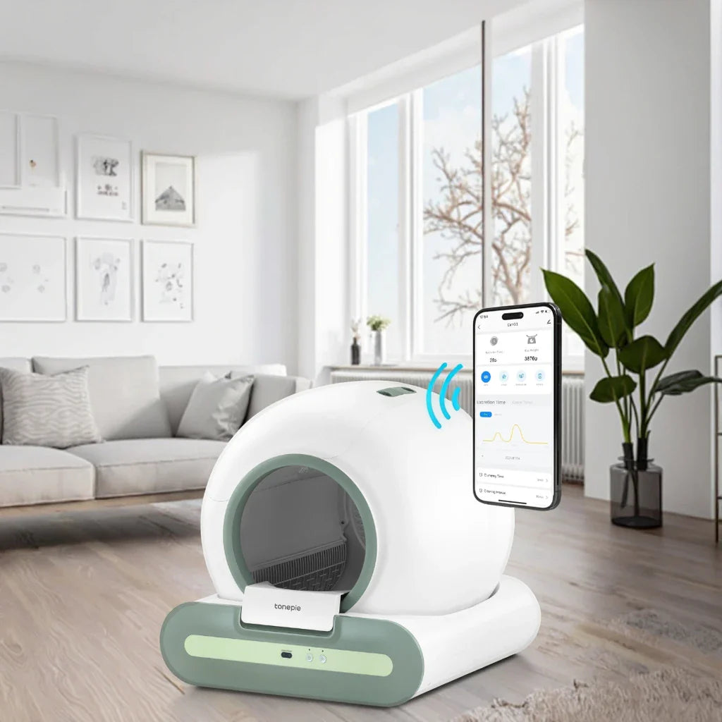 HKM-613779 Automatic Self-Cleaning 70L Plastic Cat Litter Box with Eco-Friendly Enclosure