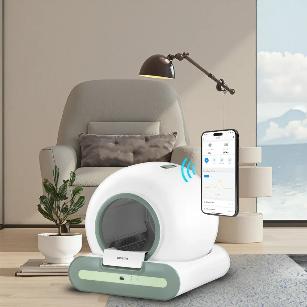 HKM-613779 Automatic Self-Cleaning 70L Plastic Cat Litter Box with Eco-Friendly Enclosure