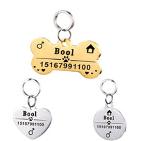 HKM-613843 Personalized Stainless Steel Dog ID Tag with Natural Zircon Pendant