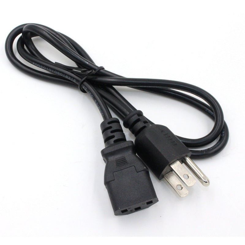 HKM-613843 Pure Copper AC Power Cord with Three Prong Plug, 1.2m Length, 3X0.5mm² Wire Diameter