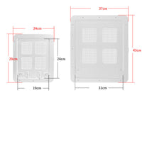 HKM-6138557 Two-Way Control Pet Screen Door - Small & Large Options in Black and White