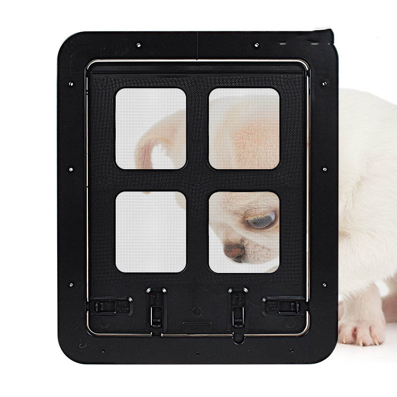 HKM-6138557 Two-Way Control Pet Screen Door - Small & Large Options in Black and White