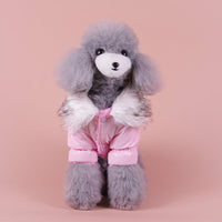 HKM-6138941 Cute Padded Down Jacket for Puppies ¨C Warm Cotton Coat in Blue, Red, Pink, Sizes XS-XXL