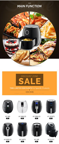 HKM-613907 7L Steam Air Fryer with Water Tank for Healthier Cooking