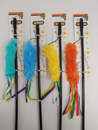 HKM-6139197 Interactive Cat Teaser Wand - Colorful, Engaging Playtime Toy