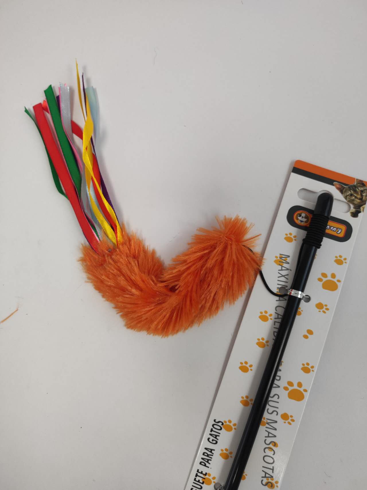 HKM-6139197 Interactive Cat Teaser Wand - Colorful, Engaging Playtime Toy