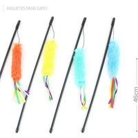 HKM-6139197 Interactive Cat Teaser Wand - Colorful, Engaging Playtime Toy