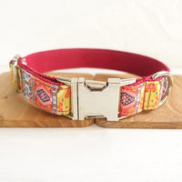 HKM-6140349 Adjustable Bohemian Dog Collar with Bell - Durable and Comfortable for Small Breeds