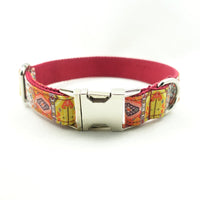 HKM-6140349 Adjustable Bohemian Dog Collar with Bell - Durable and Comfortable for Small Breeds