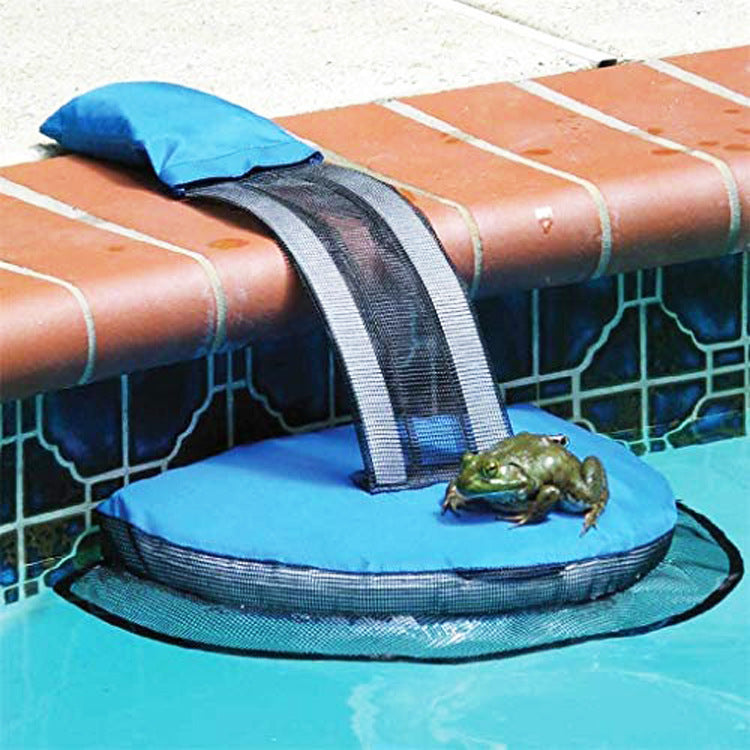 HKM-614163 Small Animal Escape Net for Pools - Blue Polyester Fiber Frog Rescue Tool