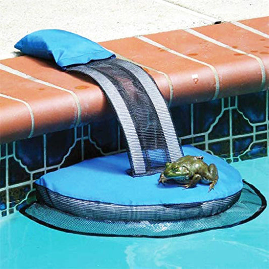 HKM-614163 Small Animal Escape Net for Pools - Blue Polyester Fiber Frog Rescue Tool