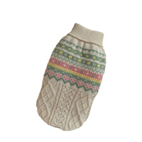 HKM-6142141 Cozy Unisex Acrylic Sweater for Pets in Fresh Pink-Green, Multiple Sizes Available