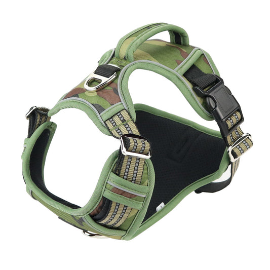 HKM-6143421 Durable Oxford Cloth Dog Chest Strap with Vertical Handle and Reflective Edges