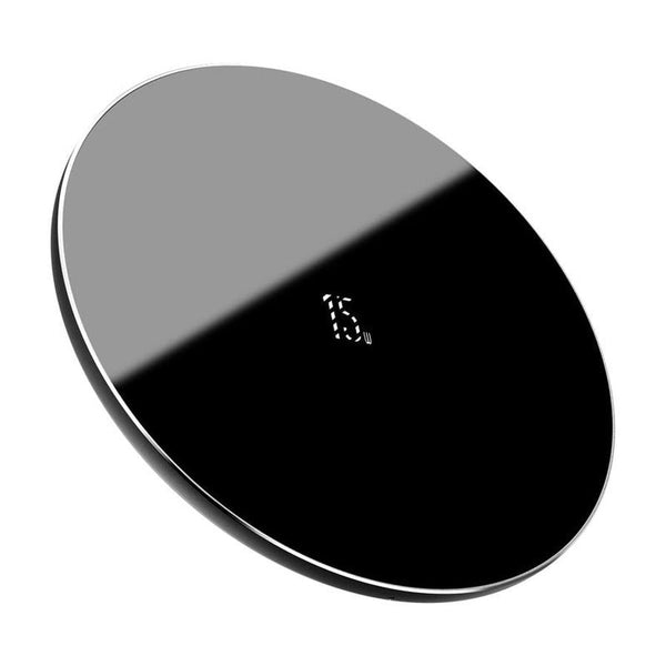 HKM-614355 15W Fast Wireless Charger - Versatile Charging in Black, White, or Transparent Options