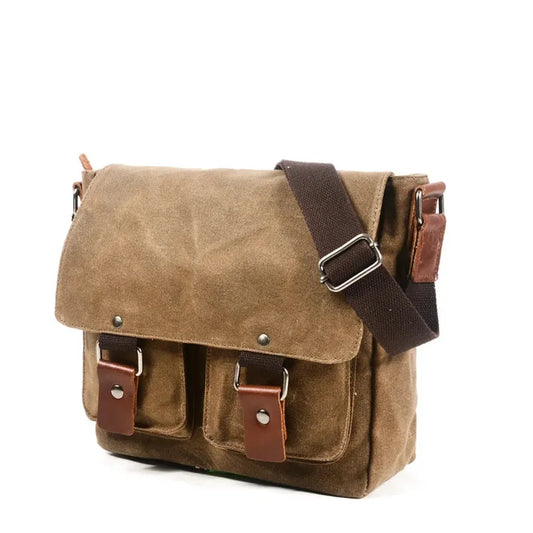 HKM-614355 Large Capacity Motorcycle Side Bag Thickened Canvas Luggage with Zipper Closure