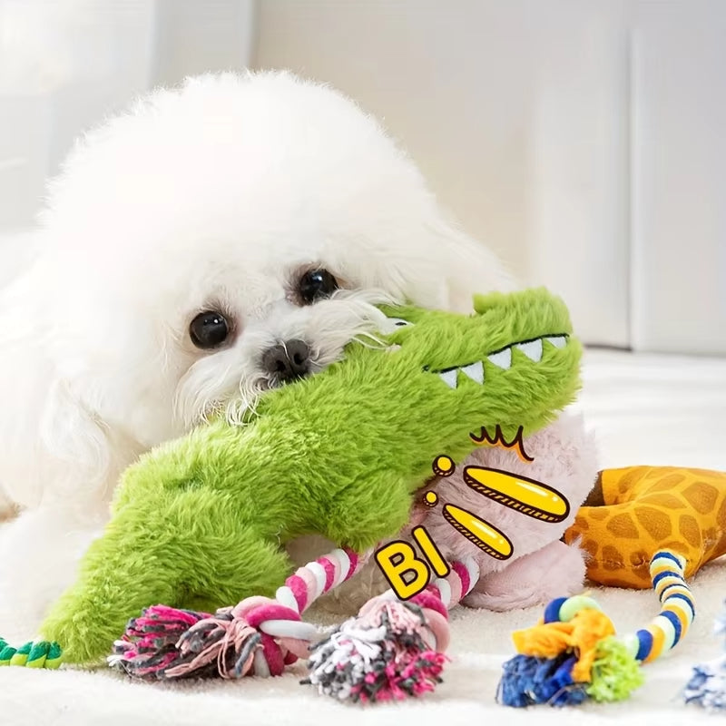 HKM-6143805 Durable Plush Squeaky Toy for Dogs - Engaging Stuffed Enrichment for Indoor & Outdoor Play