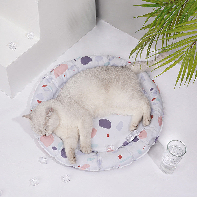 HKM-6144189 Cooling Pet Mat - Terrazzo & Abstract Geometry Designs in Multiple Sizes