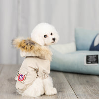 HKM-6144701 Mink Fur Collar Quilted Jacket with Cotton Filling in Multiple Sizes
