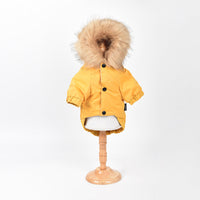 HKM-6144701 Mink Fur Collar Quilted Jacket with Cotton Filling in Multiple Sizes
