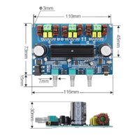 HKM-614483 XH-A305 2.1 Channel Bluetooth 5.0 Audio Stereo Power Amplifier Board TPA3116D2 50Wx2+100W AUX Module