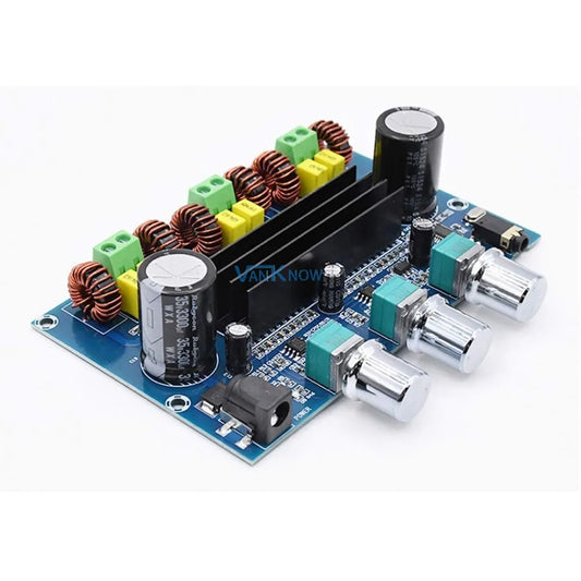 HKM-614483 XH-A305 2.1 Channel Bluetooth 5.0 Audio Stereo Power Amplifier Board TPA3116D2 50Wx2+100W AUX Module