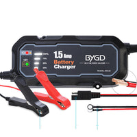 HKM-614547 12V Intelligent Battery Charger for Cars and Motorcycles - 1500mA Lead-Acid Repair Charger