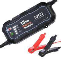 HKM-614547 12V Intelligent Battery Charger for Cars and Motorcycles - 1500mA Lead-Acid Repair Charger
