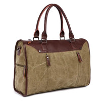 HKM-614547 Vintage Canvas Briefcase Handbag for Men - Casual Style and Versatile Use