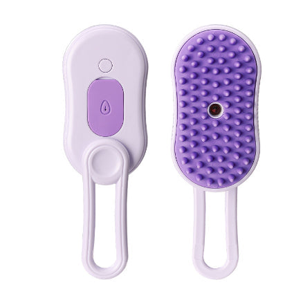 HKM-6145725 3-in-1 Electric Pet Grooming Brush with Steam Spray for Cats and Dogs, Hair Removal, and Knot Tackling