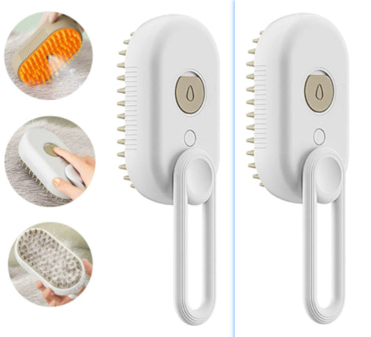 HKM-6145725 3-in-1 Electric Pet Grooming Brush with Steam Spray for Cats and Dogs, Hair Removal, and Knot Tackling
