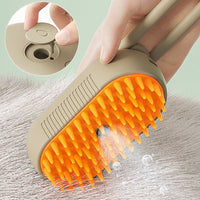 HKM-6145725 3-in-1 Electric Pet Grooming Brush with Steam Spray for Cats and Dogs, Hair Removal, and Knot Tackling