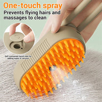 HKM-6145725 3-in-1 Electric Pet Grooming Brush with Steam Spray for Cats and Dogs, Hair Removal, and Knot Tackling