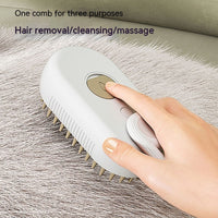 HKM-6145725 3-in-1 Electric Pet Grooming Brush with Steam Spray for Cats and Dogs, Hair Removal, and Knot Tackling