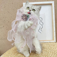 HKM-6146109 Adjustable Cat and Dog Bow Tie Collar Bib with Fantasy Colors and Patterns