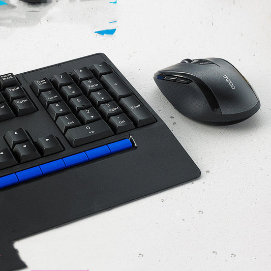 HKM-614675 Multi-mode Wireless Keyboard and Mouse Set for Home Office Use - Black