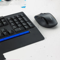 HKM-614675 Multi-mode Wireless Keyboard and Mouse Set for Home Office Use - Black