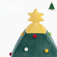 HKM-6147389 Plush Teddy Pet Bed Cave for Cats and Dogs - Detachable and Washable, Warm Tree Shape Nest