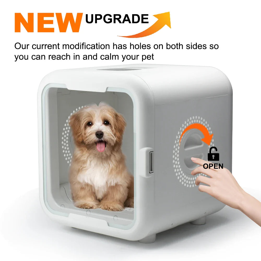 HKM-614739 Automatic Pet Hair Drying Machine for Small Animals and Cats with Grooming Brushes